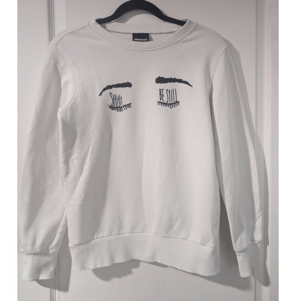 AMENPAPA | "Be Still" Spiritual Graphic Sweatshirt